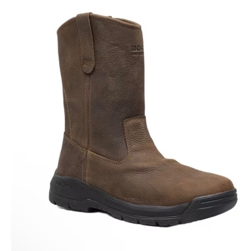 Bogs Bedrock Wellington II Mens 11 Brown Waterproof Leather Work Boots Soft Toe